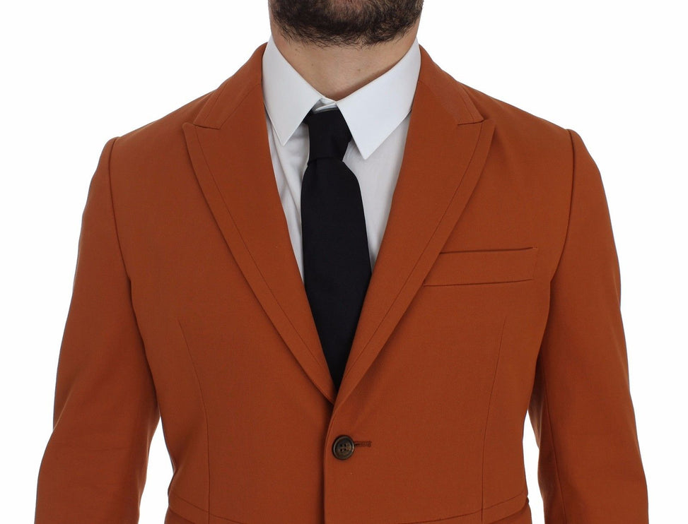 Élégant blazer en coton décontracté orange