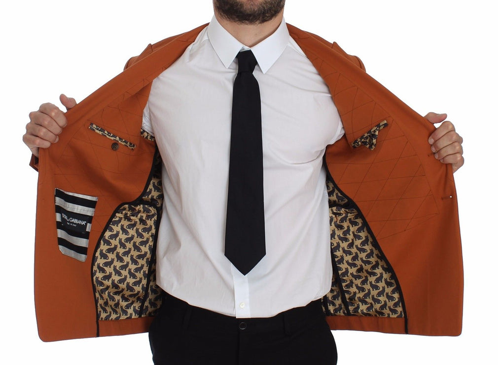 Élégant blazer en coton décontracté orange