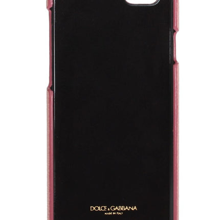 Custodia per iPhone Chic in pelle rosa con cristalli