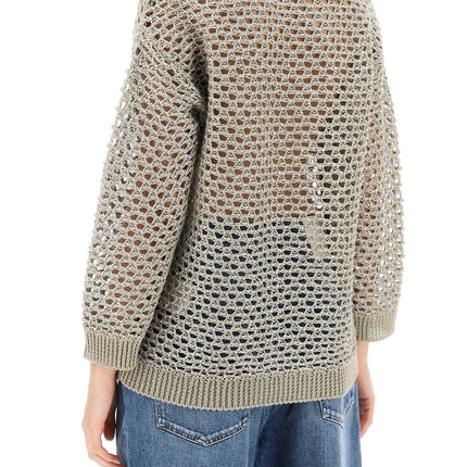 Valentino Garavani "mesh knit pullover with sequins embell