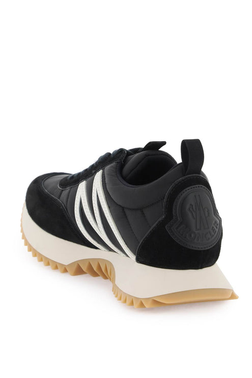 Moncler pacey sneakers in nylon and suede leather.