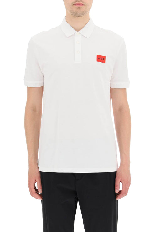 Hugo logo patch polo shirt