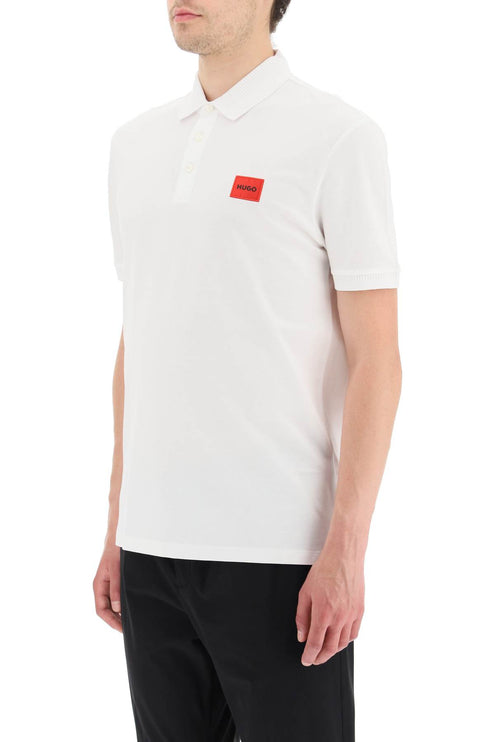 Hugo logo patch polo shirt