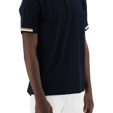 Boss parlay polo shirt with stripe detail