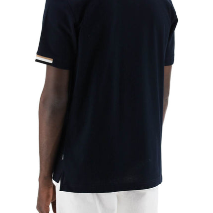 Boss parlay polo shirt with stripe detail