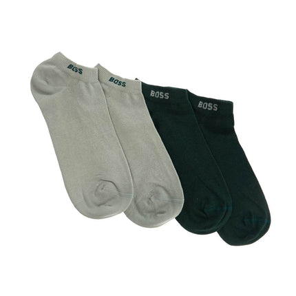 Boss light and dark green slim fit socks set of 2 cotton comfort