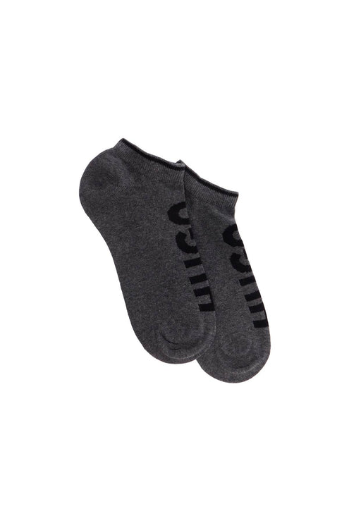 Hugo medium grey breathable slim fit socks with logo