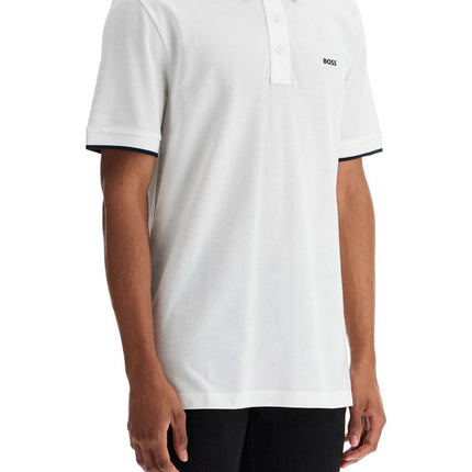 Boss parlay polo shirt with contrast trims