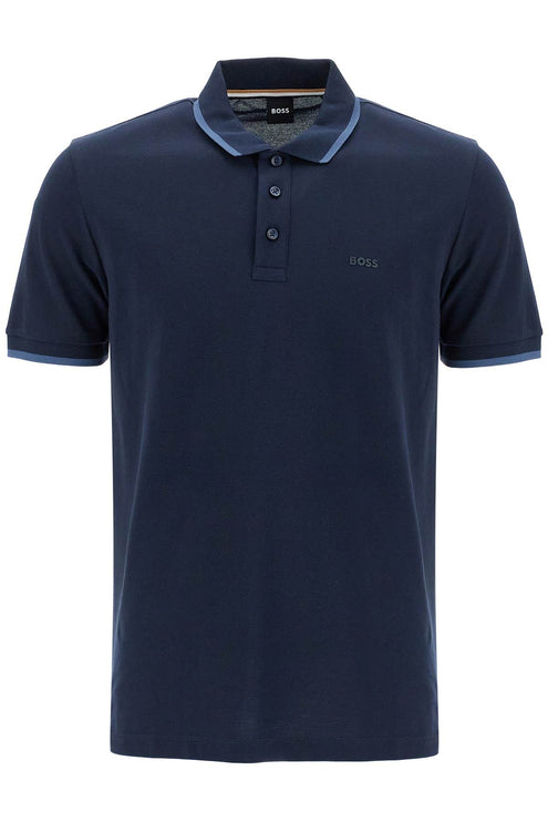 Boss polo shirt with contrasting edges