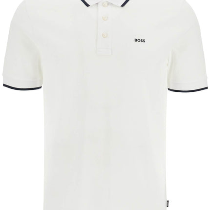 Boss parlay polo shirt with contrast trims