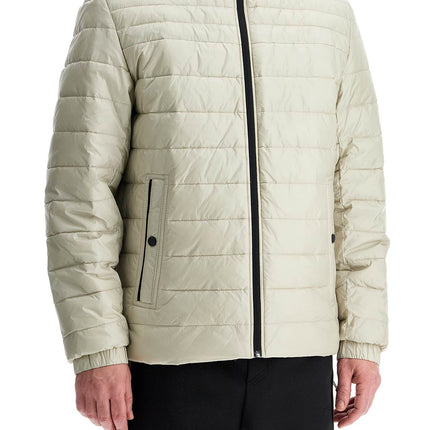 Boss light beige quilted jacket with zip