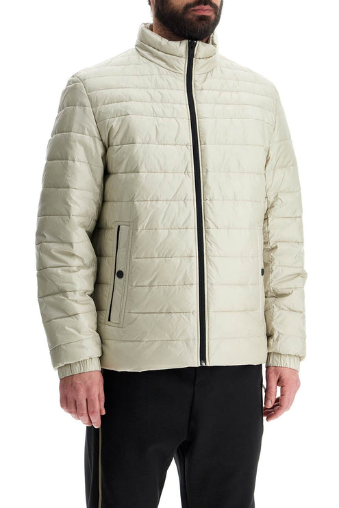 Boss light beige quilted jacket with zip