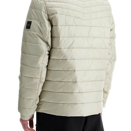 Boss light beige quilted jacket with zip