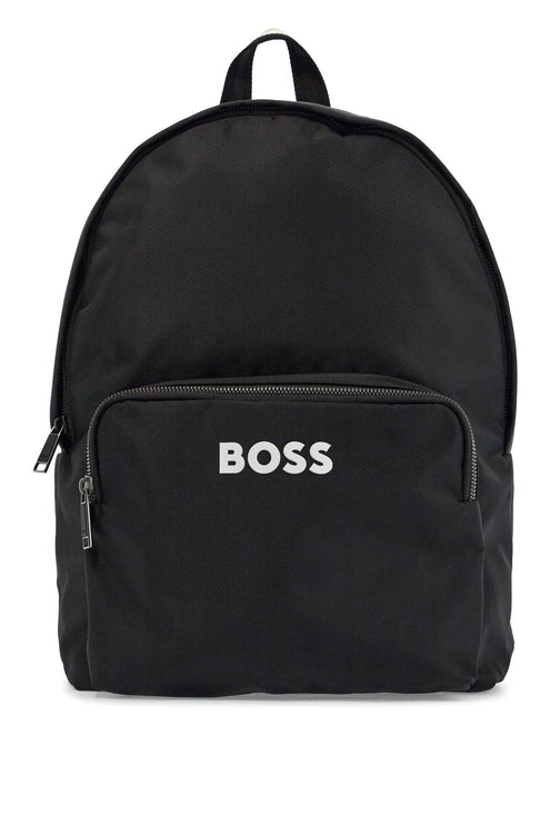 Boss elegant and functional black backpack in rpl with front pocket catch_3.0