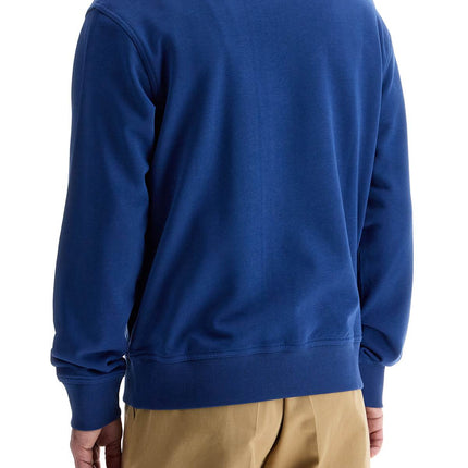 Boss men's crew neck cotton sweatshirt blue long sleeves