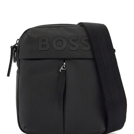 Boss compact black matte polyester bag with adjustable shoulder strap