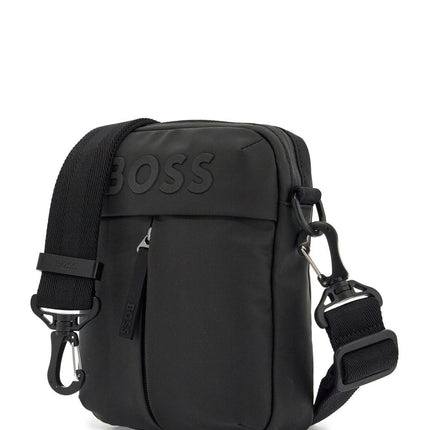 Boss compact black matte polyester bag with adjustable shoulder strap