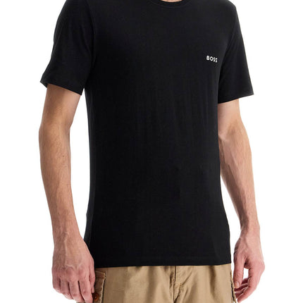 Boss men's short sleeve regular fit black cotton t-shirt