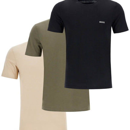 Boss men's short sleeve regular fit black cotton t-shirt