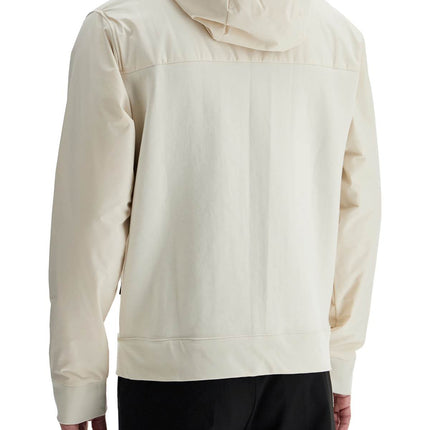 Boss white slim fit zip-up hoodie