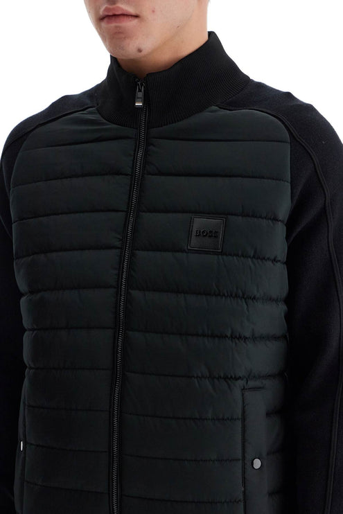 Boss knitted and padded nylon jacket