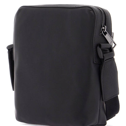 Boss jareth black synthetic shoulder bag with zip for office and travel