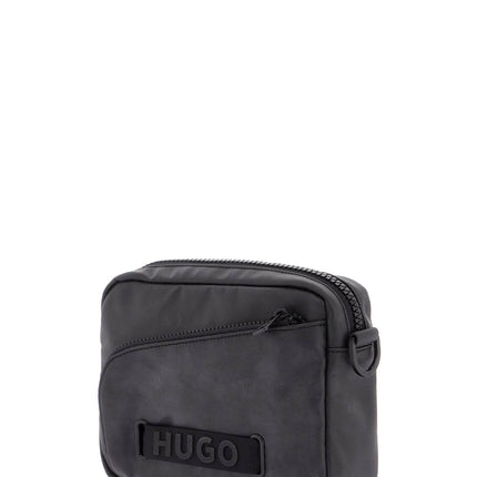 Hugo black minimalist nylon crossbody bag with zip