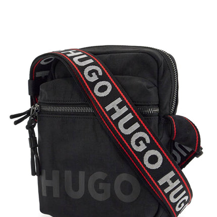 Hugo compact quentyn_ns black bag with adjustable shoulder strap