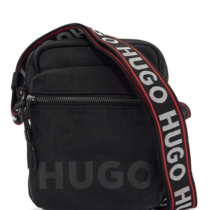 Hugo compact quentyn_ns black bag with adjustable shoulder strap