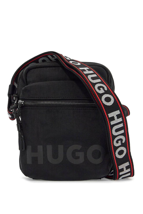 Hugo compact quentyn_ns black bag with adjustable shoulder strap