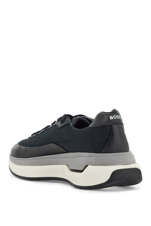 Boss sneakers void_runn_ltny dark blue mix materials rubber sole