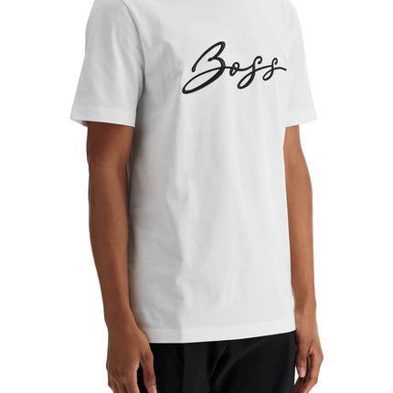 Boss embroidered t-shirt