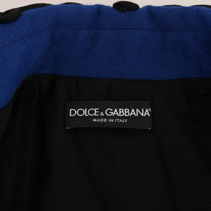 Chaqueta de zanja corta black y azul elegante