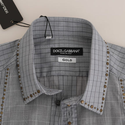 Elegant Gray Geroold Slim Fit Casual Shirt