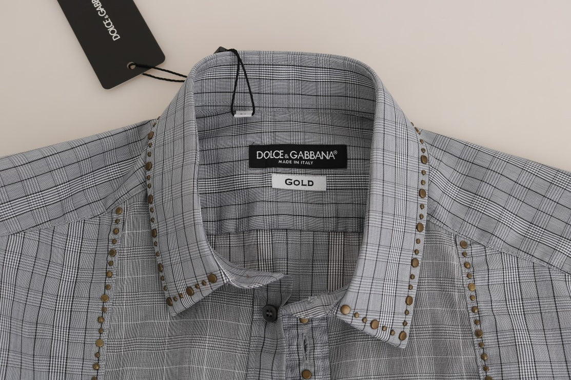 Elegant Gray Geroold Slim Fit Casual Shirt