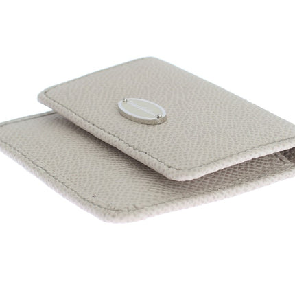 Elegante funda blanca de piel para preservativos Cartera