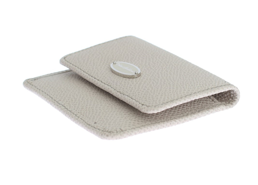 Elegante funda blanca de piel para preservativos Cartera