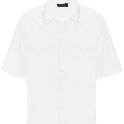 Simone Rocha "scalloped lace shirt with pearl