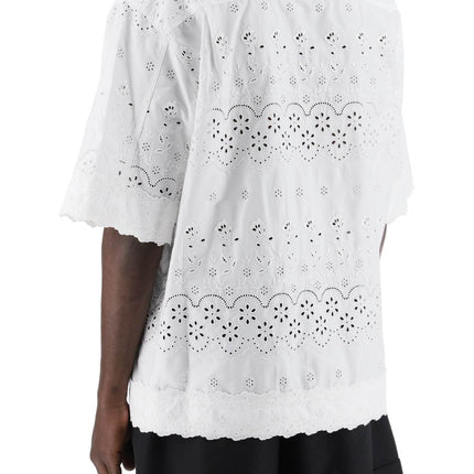 Simone Rocha "scalloped lace shirt with pearl