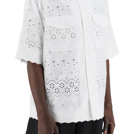 Simone Rocha "scalloped lace shirt with pearl