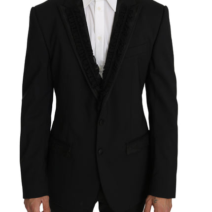 Elegant Black Slim Fit Martini Blazer Jacket