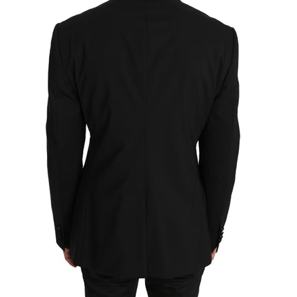 Elegant Black Slim Fit Martini Blazer Jacket