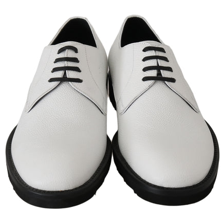 Elegant White Formal Leather Shoes