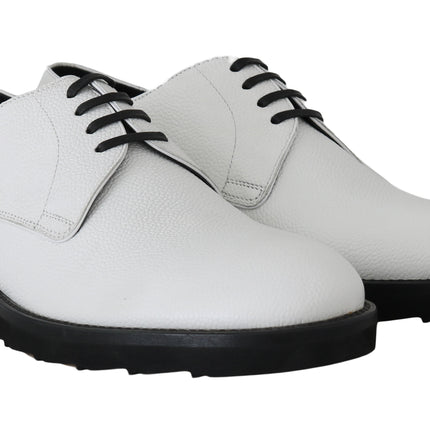 Elegant White Formal Leather Shoes