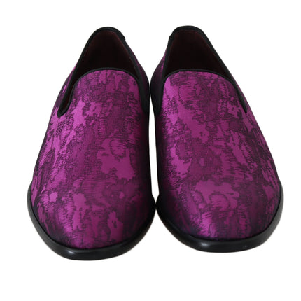 Elegante zijde-wool blend loafers in paars