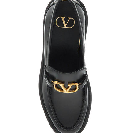 Valentino Garavani glossy leather vlogo signature loaf