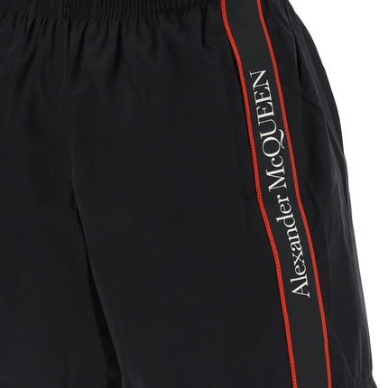 Alexander Mcqueen swimtrunks with logo selvedge