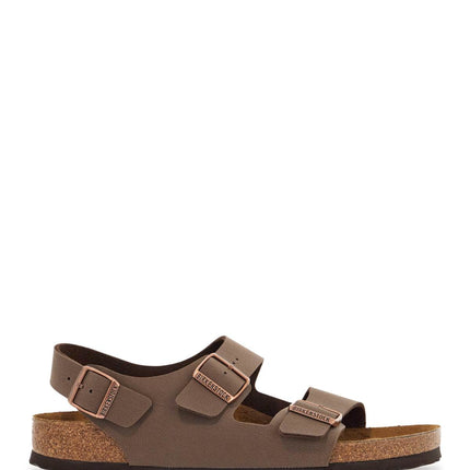 Birkenstock birkoflor mocca sandals with cork sole and adjustable straps milano