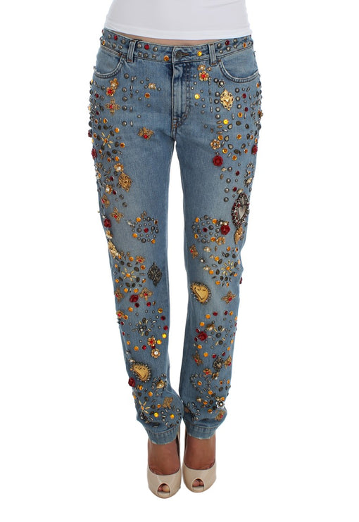 Betoverde Sicilië Crystal Heart Boyfriend Jeans