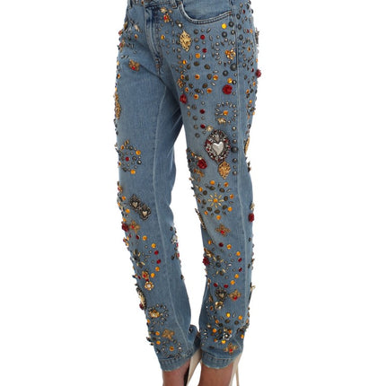 Betoverde Sicilië Crystal Heart Boyfriend Jeans